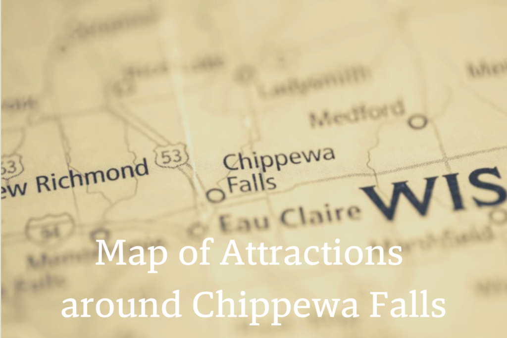 Map of Attractions Around Chippewa Falls