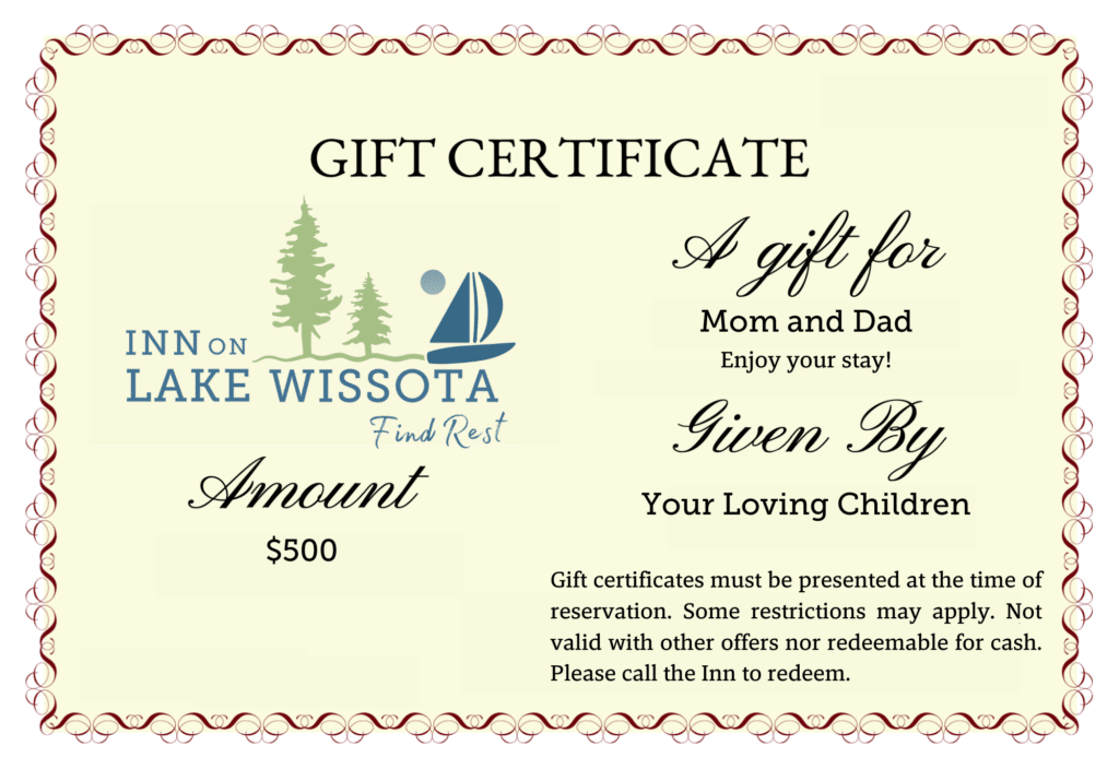 Image of Inn on Lake Wissota Gift Certificate